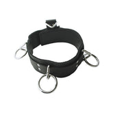 Spartacus Premium Adjustable Leather Collar with Triple O-Rings Collars and Leads